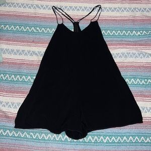 Black sleeveless romper